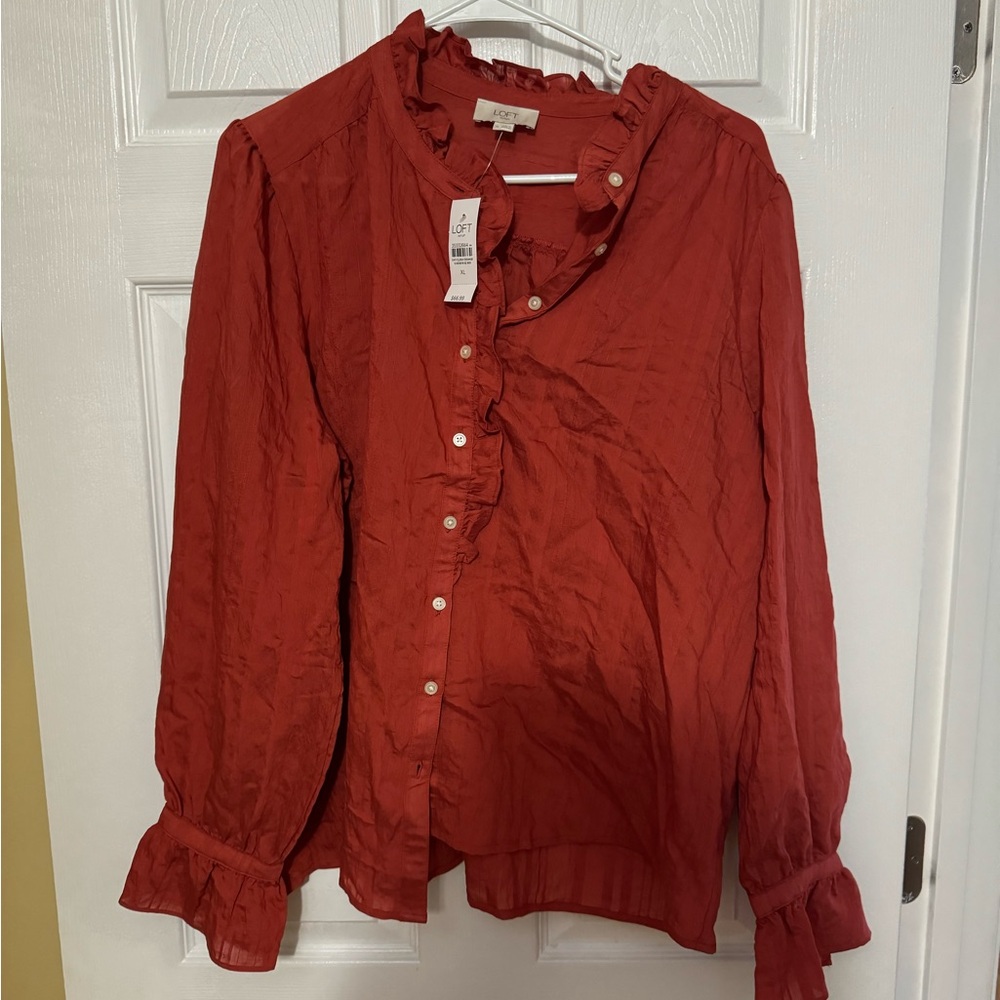 Pumpkin orange blouse